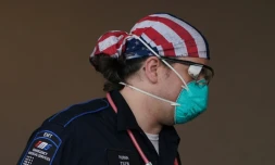 Un urgentiste d'un hôpital new yorkais le 5 avril 2020