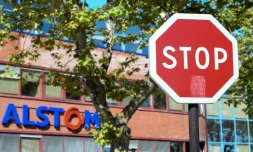 Un batiment Alstom Ă Belfort, le 7 septembre 2016