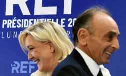 Marine Le Pen et Eric Zemmour devant les entrepreneurs du Medef le 21 février 2022