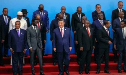 Le président chinois Xi Jinping (C) pose avec des dirigeants africains  lors du Forum sur la coopération Chine-Afrique à Pékin le 5 septembre 2024
