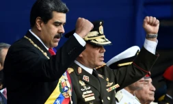 Le président du Venezuela Nicolas Maduro et le ministre de la Défense, le général Vladimir Padrino, le 10 janvier 2019 à Caracas