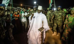 Le président gambien sortant Yahya Jammeh à Brikama, en Gambie, le 24 novembre 2016