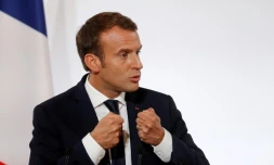 Emmanuel Macron à l'Elyusée, le 18 octobre 2017