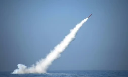 Tir d'un missile à capacité nucléaire pakistanais, photo diffusée le 9 janvier 2017 par les autorités du Pakistan