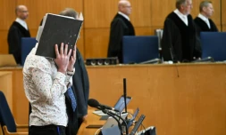 L'Irakien Taha al-J. membre présumé de l'EI comparait devant le tribunal de Francfort, le 24 avril 2020