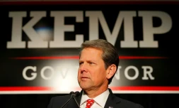 Le gouverneur de Géorgie Brian Kemp, le 6 novembre 2018  