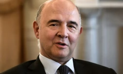 Le commissaire européen aux Affaires économiques Pierre Moscovici, à Lisbonne au Portugal, le 18 juillet 2017
