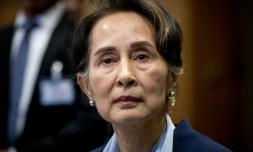 La dirigeante birmane Aung San Suu Kyi devant la Cour internationale de justice, le 11 décembre 2019 à La Haye