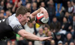 L'ailier britannique Chris Ashton lors d'un match de Top 14 face à Toulon, au stade Mayol, le 25 mars 2018