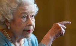 La reine Elizabeth II, le 5 février 2022 dans sa résidence de Sandringham House, à Norfolk