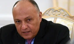 Le ministre égyptien des Affaires étrangères Sameh Shoukry le 16 mars 2016 à Moscou
