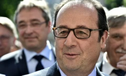 Francois Hollande à Aubussonon le 10 juillet 2016