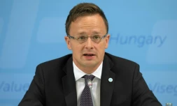 Le ministre hongrois des Affaires étrangères Peter Szijjarto à Budapest le 10 juillet 2017