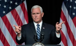Le vice-président Mike Pence au Pentagone près de Washington le 9 août 2018