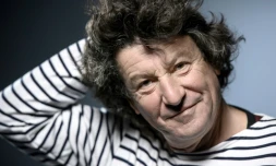 Le navigateur Jean Le Cam, lors d'une séance photo, le 15 février 2021 à Paris