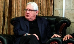 Martin Griffiths, l'envoyé spécial de l'ONU pour le Yémen, le 21 novembre 2018 à l'aéroport de Sanaa, au Yémen
