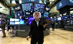 Un opérateur à la Bourse de New York, le 11 août 2025