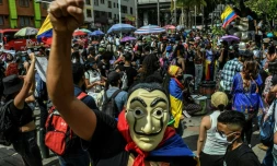 Manifestation contre le président colombien Ivan Duque à Medellin le 6 juin 2021