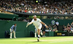 Matteo Berrettini lors de la dernière finale de Wimbledon contre Novak Djokovic, le 11 juillet 2021 