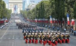 Défilé militaire sur les Champs-Élysées à Paris, le 14 juillet 2018