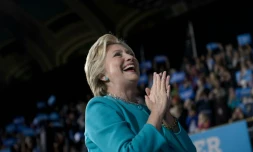 Hillary Clinton en meeting le 6 novembre 2016 à Cleveland dans l'Ohio