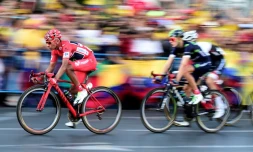 Le Colombien Nairo Quintana, vainqueur du 71e Tour d'Espagne, le 11 septembre 2016 lors de la dernière étape