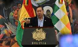 Le président bolivien Luis Arce donne une conférence de presse à La Paz, le 27 juin 2024