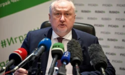 Le directeur général de la Rusada, Iouri Ganous, en conférence de presse, le 27 décembre 2019 à Moscou