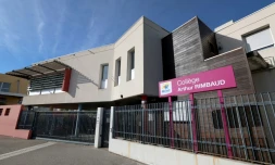 Le collĂšge Arthur-Rimbaud, oĂč une adolescente a Ă©tĂ© agressĂ©e mardi, le 4 avril 2024 au nord-ouest de Montpellier, dans les Bouches-du-RhĂŽne