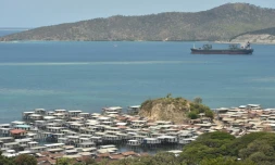 Une vue du village de Hanuabada où les homosexuels vivent en paix, à Port Moresby, le 15 novembre 2018 en Papouasie-Nouvelle-Guinée