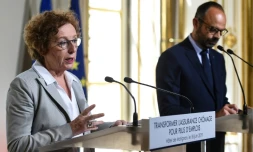 La ministre du Travail Muriel Pénicaud présente la réforme de l'assurance chÎmage lors d'une conférence de presse à Matignon, le 18 juin 2019