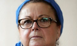 La présidente d'honneur du Parti chrétien-démocrate (PCD) Christine Boutin, le 21 octobre 2017 à Rambouillet en région parisienne