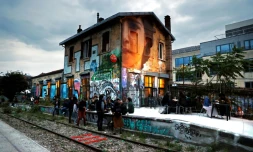 "La Gare", ancienne gare ferroviaire transformée en club de jazz, à Paris, le 10 juin 2020