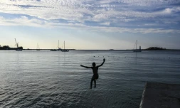 La plage Junkanoo Ă Nassau, aux Bahamas, le 7 juin 2023