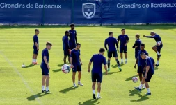 Les Girondins de Bordeaux à l'entraînement, le 17 août 2018 au Haillan