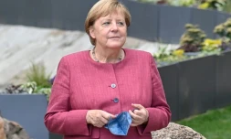 La chancelière allemande Angela Merkel en visite officielle à Templin, où elle a grandi, alors que la ville célèbre son 750ème anniversaire, le 10 septembre 2021
