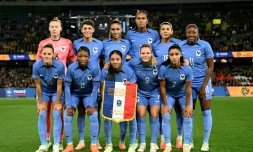 L'équipe de France avant son match de préparation au Mondial contre l'Australie, le 14 juillet 2023 à Melbourne