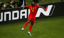 L'attaquant belge Romelu Lukaku, auteur d'un doublé face au Panama lors du Mondial, le 18 juin 2018 à Sotchi