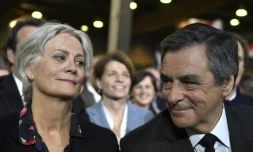 François Fillon et son épouse Pénélope en janvier 2017 à Paris