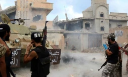 Les forces du gouvernement libyen d'union nationale (GNA)le 28 août 2016 à Syrte