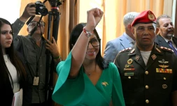 La présidente par intérim du Venezuela Delcy Rodriguez à Caracas le 5 janvier 2026