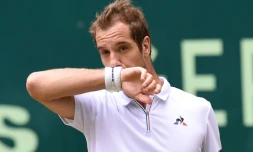 Le Français Richard Gasquet lors du tournoi de Halle, le 24 juin 2017