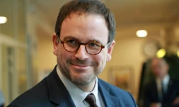 Aurélien Rousseau, alors directeur de l'Agence régionale (ARS) d'Ile-de-France, le 6 mars 2020 à Paris