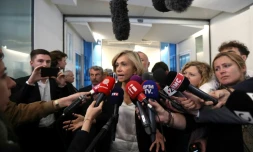 Valérie Pécresse au siÚge du parti LR à Paris, le 27 mai 2019