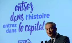 Le ministre de l'Economie Bruno Le Maire, au siège de la FDJ à Boulogne-Billancourt près de Paris, le 7 novembre 2019
