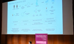 Le scientifique chinois He Jiankui lors du second Sommet international sur l'édition du génome le 28 novembre 2018 à Hong Kong