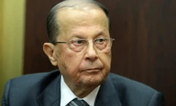Le député Michel Aoun, le 23 avril 2014 au Parlement libanais à Beyrouth