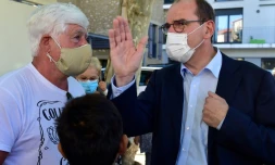 Le Premier ministre Jean Castex en visite à Prades (sud-ouest), le 18 juillet 2020