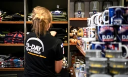 Magasin de souvenirs du D Day à Saint-Côme-du-Mont, le 29 mai 2019