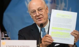 Le médiateur de l'ONU Staffan de Mistura, à Vienne le 14 novembre 2015